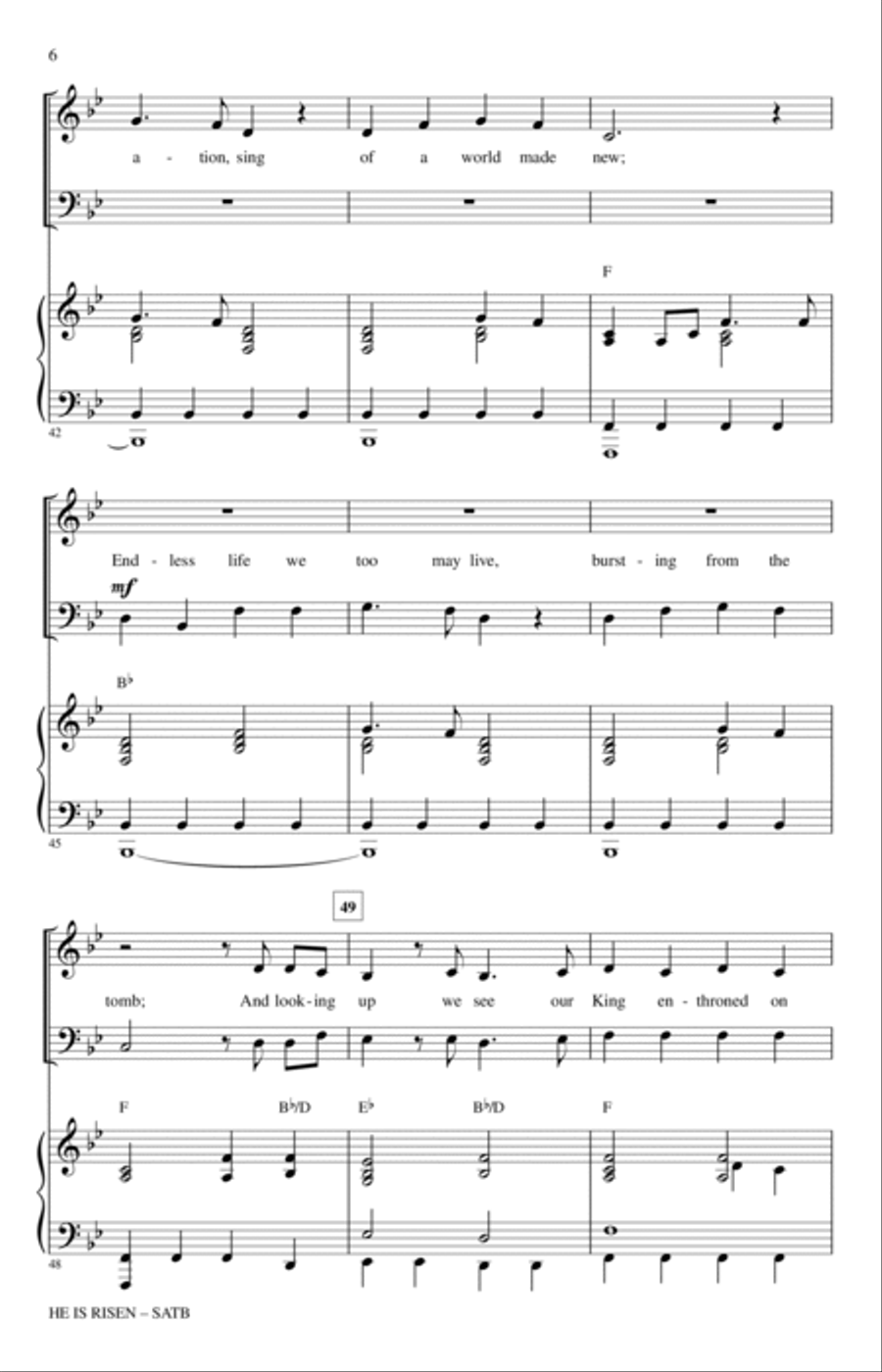 He Is Risen 4-Part scores gallery preview page 5