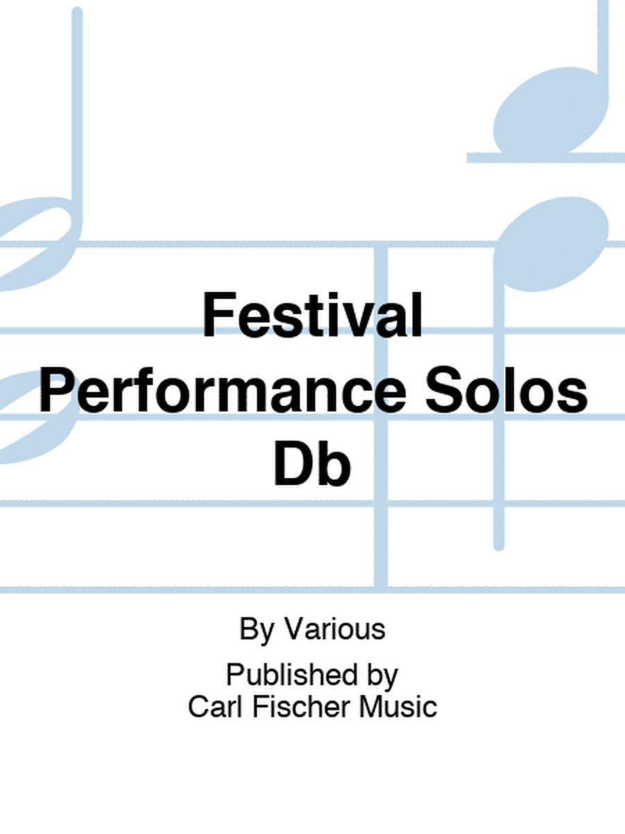 Festival Performance Solos Db