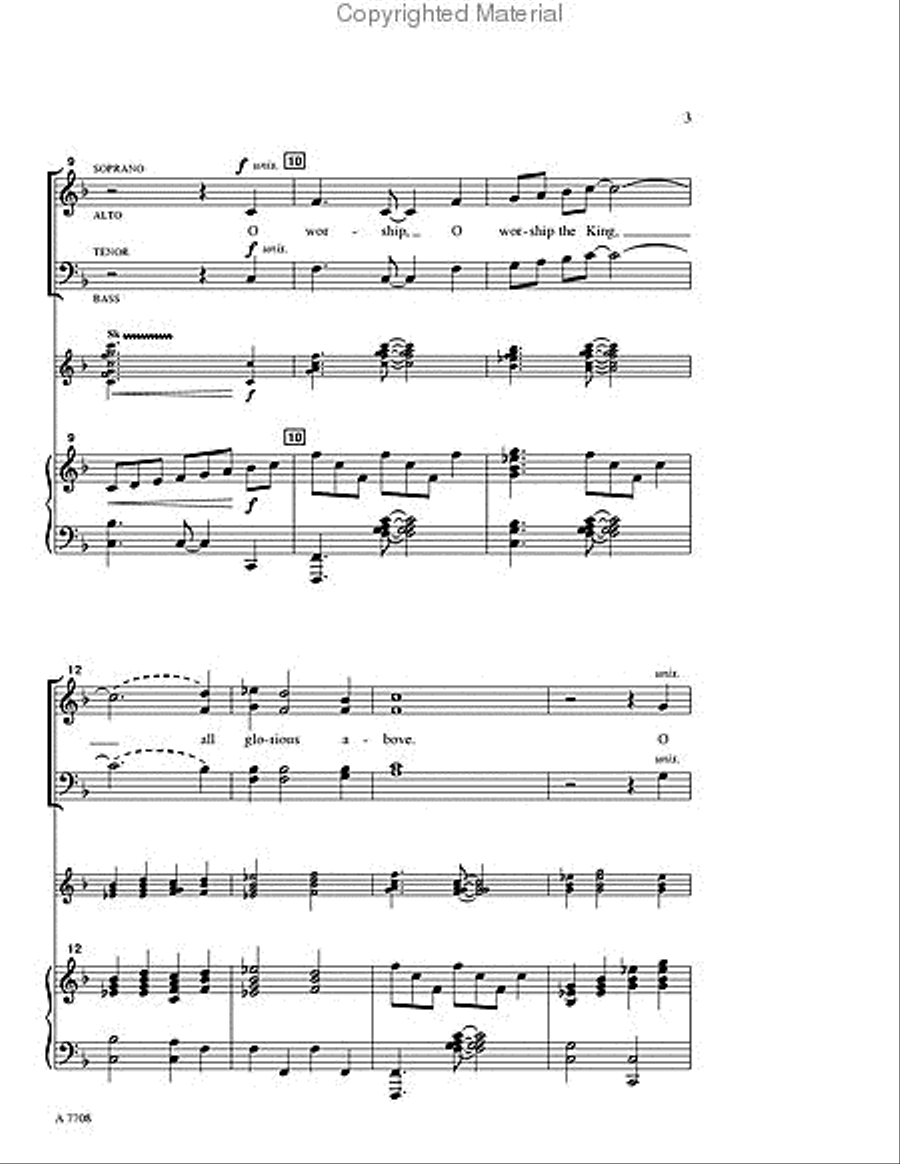 O Worship the King O Worship the King 4-Part scores gallery preview page 3