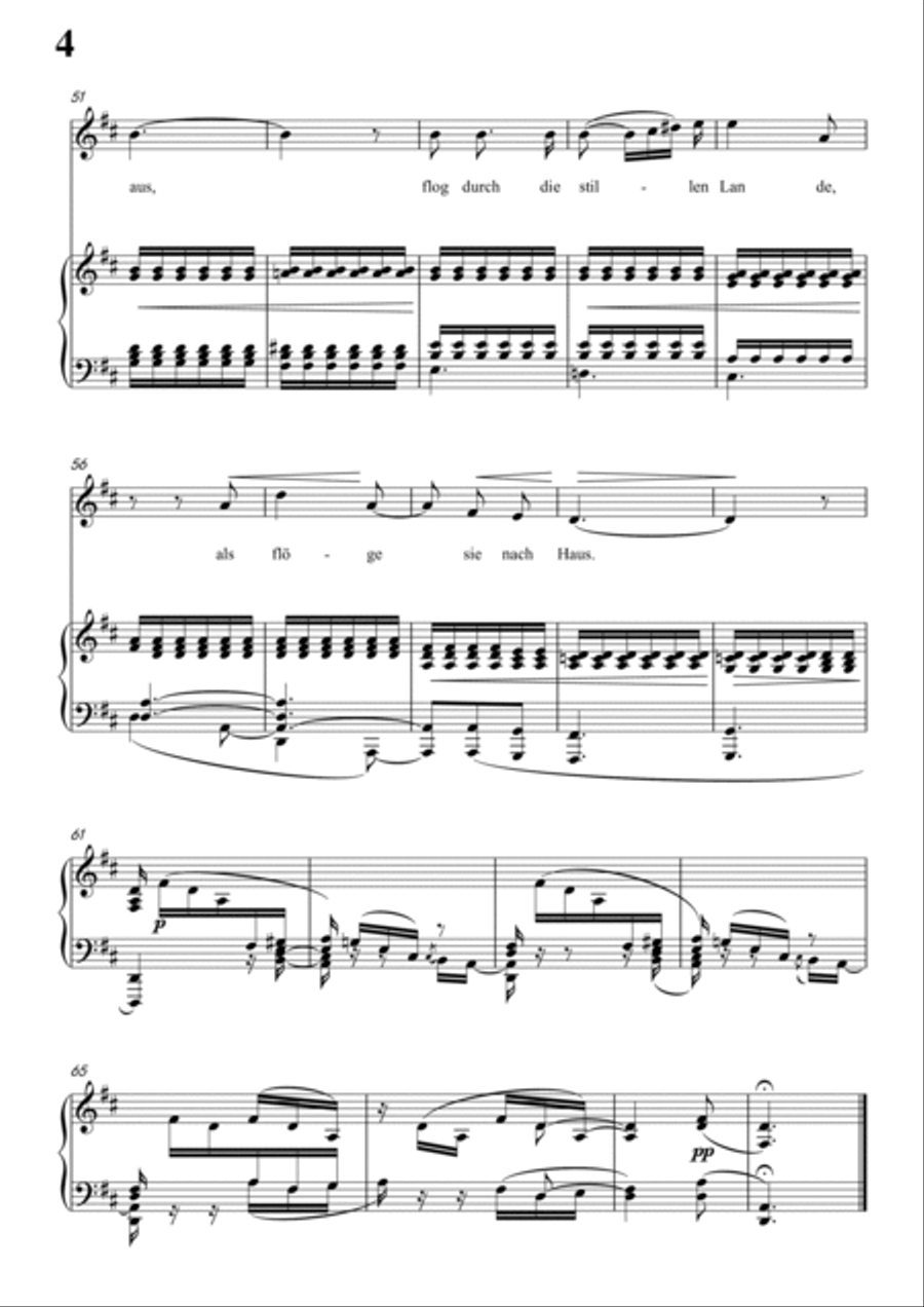 Schumann-Mondnacht in D Major for Voice and Piano Voice Solo scores gallery preview page 5