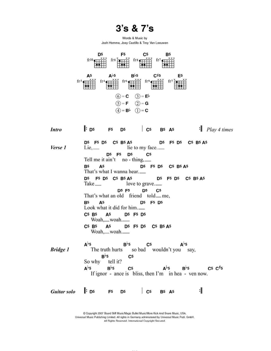 3's & 7's Electric Guitar scores gallery preview page 1