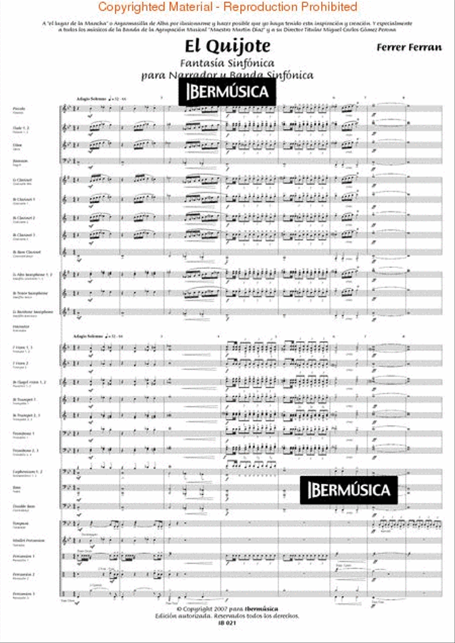 El Quijote Concert Band scores gallery preview page 2