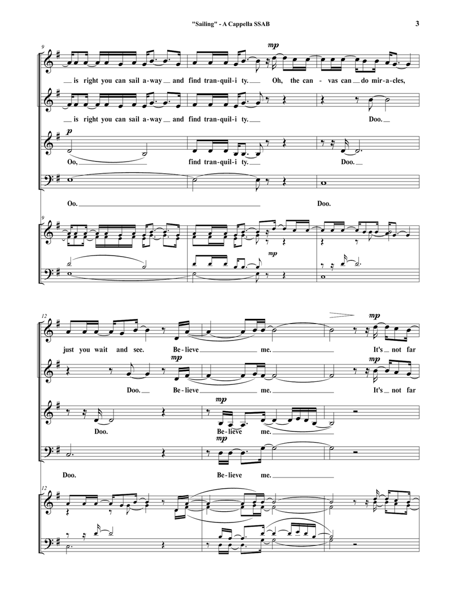 Sailing Sailing 4-Part scores gallery preview page 3