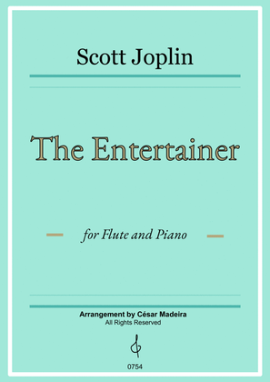 Book cover for The Entertainer by Joplin - Flute and Piano (Full Score)