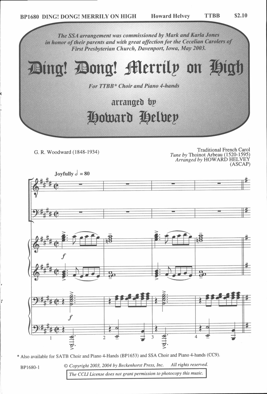 Ding! Dong! Merrily on High - TTBB TTBB scores gallery preview page 2