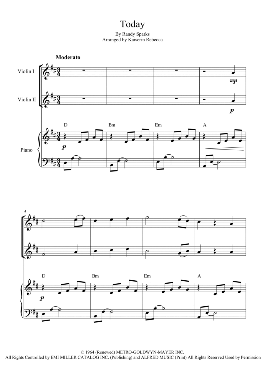 Today Today String Duet scores gallery preview page 1