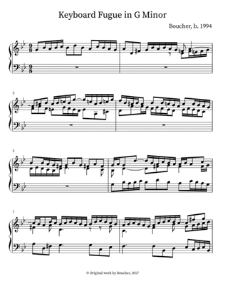 Fugue in G Minor for Keyboard