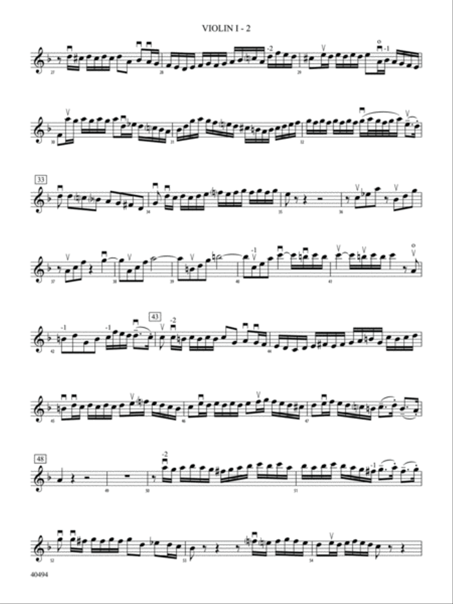 Brandenburg Concerto No. 1 in F Major: 1st Violin String Orchestra scores gallery preview page 2