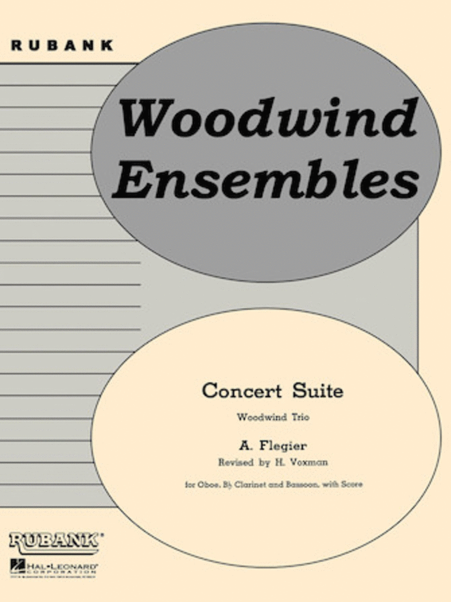 Concert Suite (Oboe, B Flat Clarinet and Bassoon) - Woodwind Trios With Score
