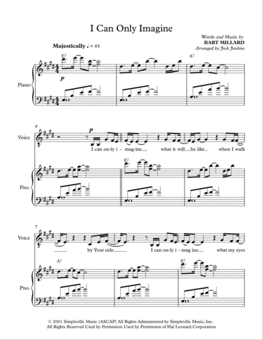 I Can Only Imagine Small Ensemble scores gallery preview page 1