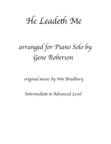 He Leadeth Me Piano Solo image number null