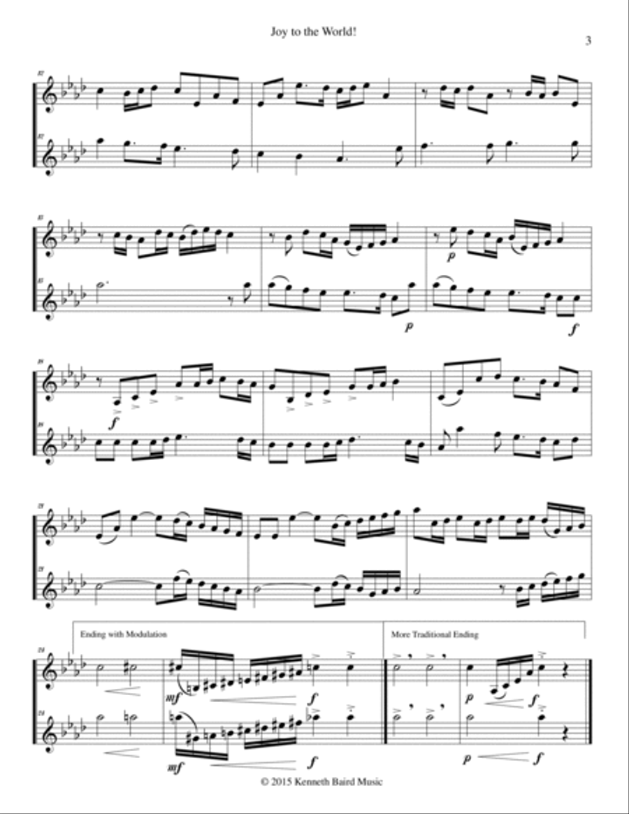 Five More Christmas Duets for Trumpets Trumpet Duet scores gallery preview page 4