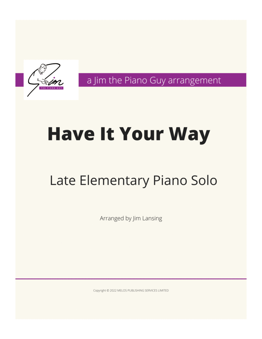 Have It Your Way (burger King) Piano Method scores gallery preview page 1