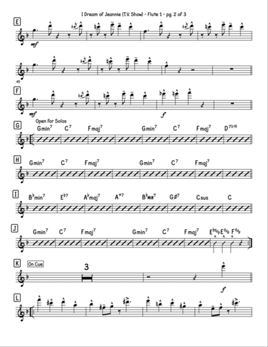 I Dream Of Jeannie Woodwind Ensemble scores gallery preview page 6