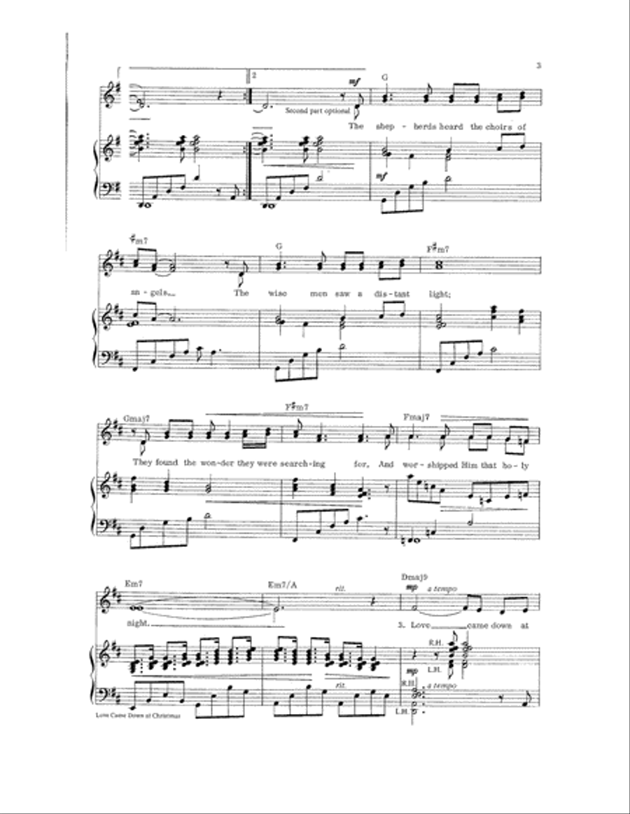 Love Came Down at Christmas Choir scores gallery preview page 3