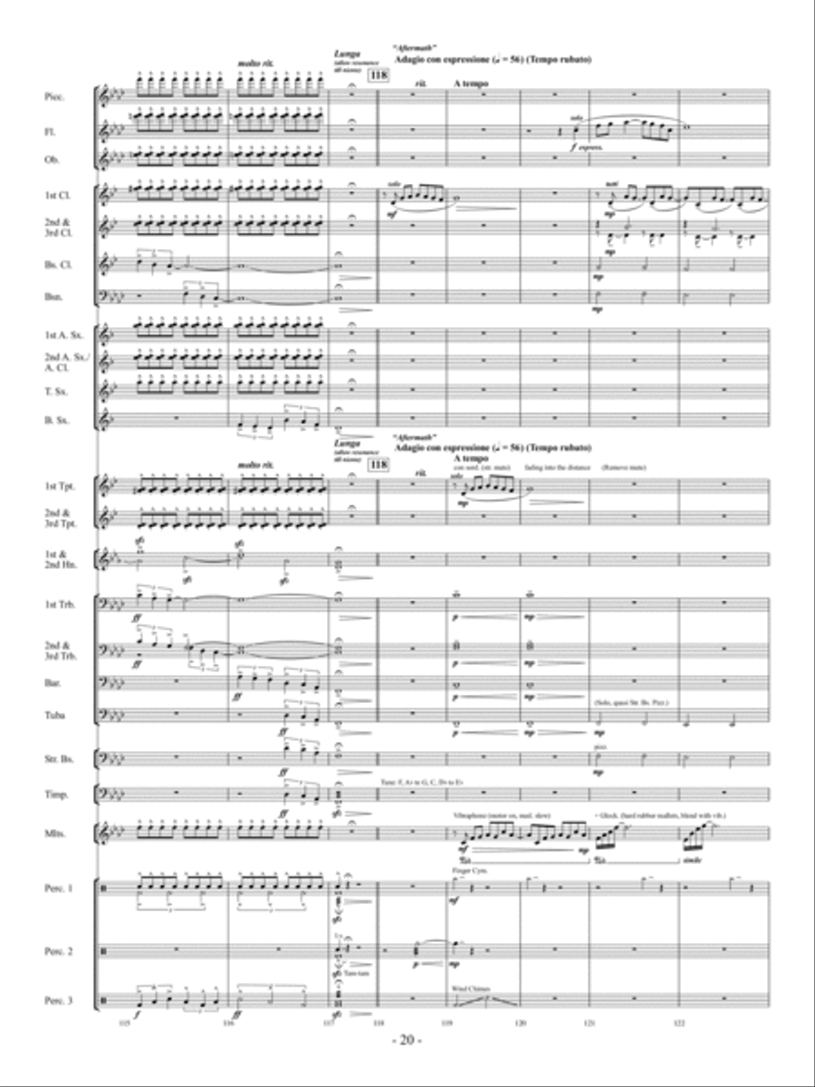 Legend of the Ancient Hero Concert Band scores gallery preview page 19