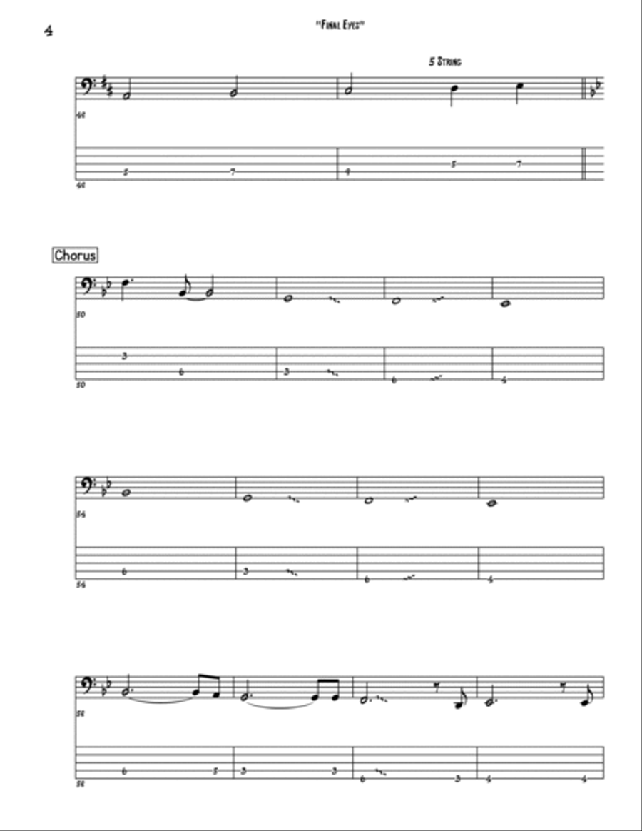 Final Eyes Final Eyes Bass Guitar scores gallery preview page 4