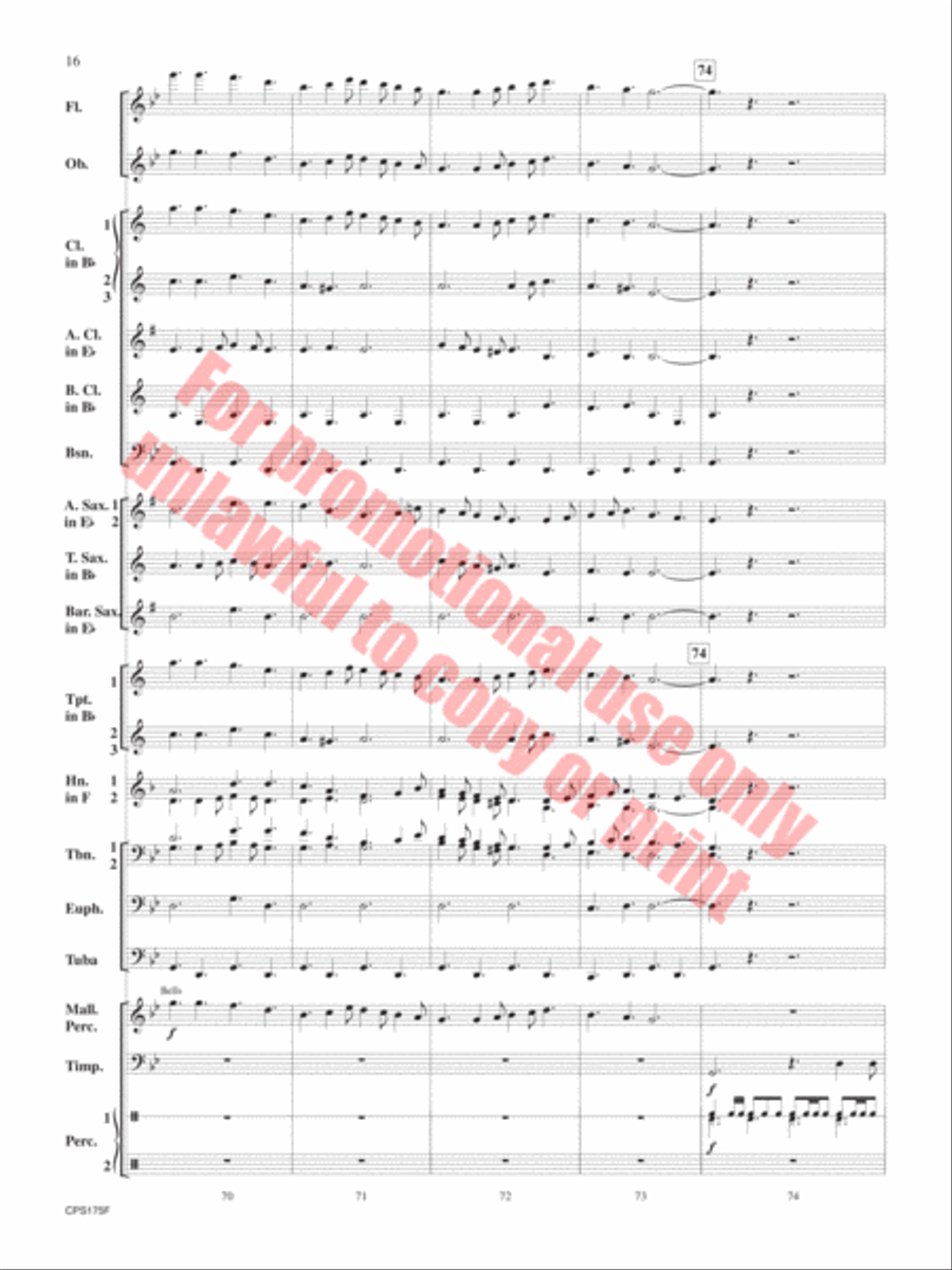 Aberystwyth Variants Aberystwyth Variants Concert Band scores gallery preview page 17