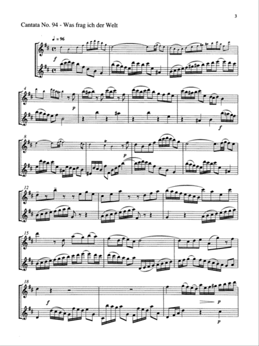 Bach Arias for Two Flutes, Volume 1 Flute Duet scores gallery preview page 3