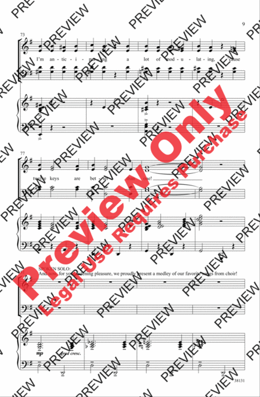 Give Me a Choral Medley! 4-Part scores gallery preview page 9