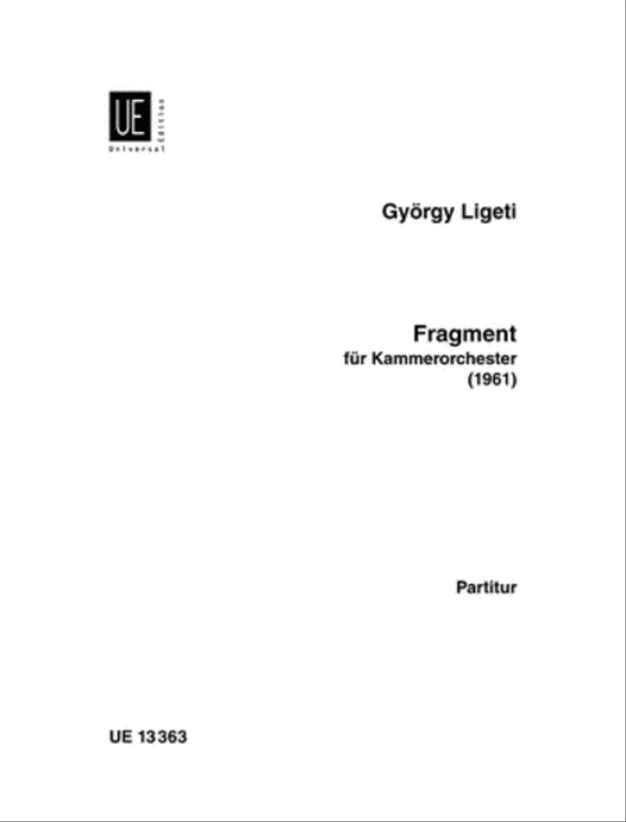 Fragment, Chamber Orch. S.S. Orchestra scores gallery preview page 1