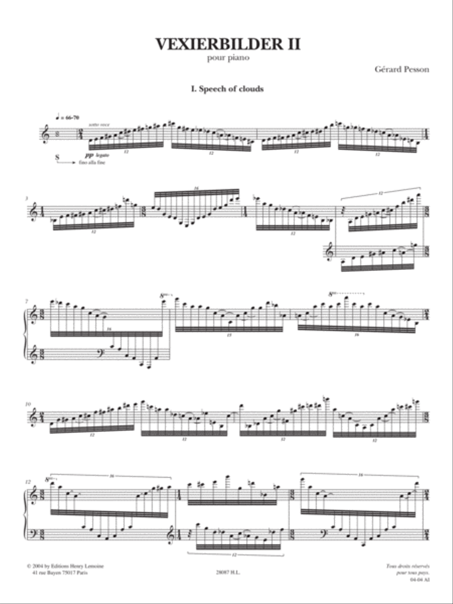 Vexierbilder II Piano Solo scores gallery preview page 2