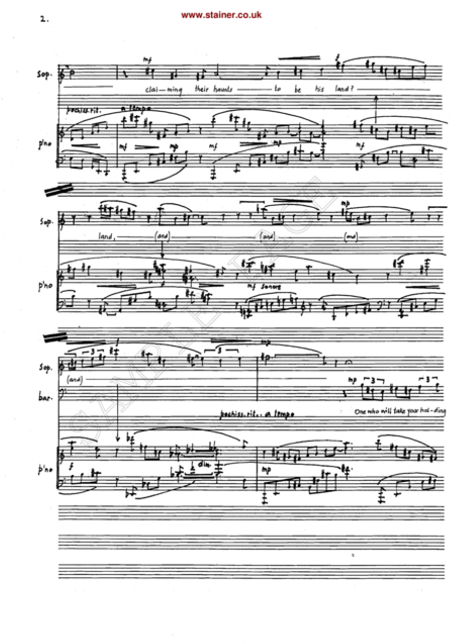 Five Rondos for Soprano, Baritone and Piano Soprano Voice scores gallery preview page 5