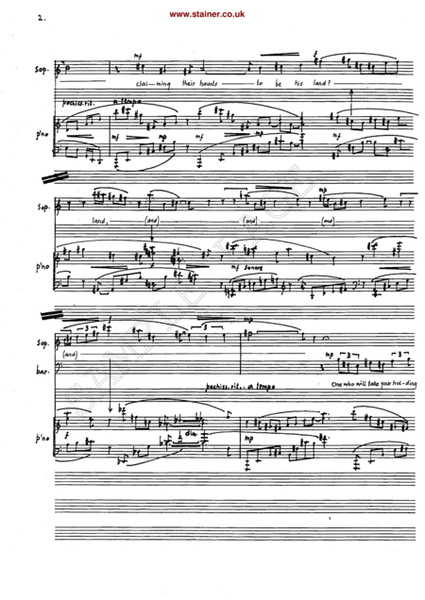 Five Rondos for Soprano, Baritone and Piano