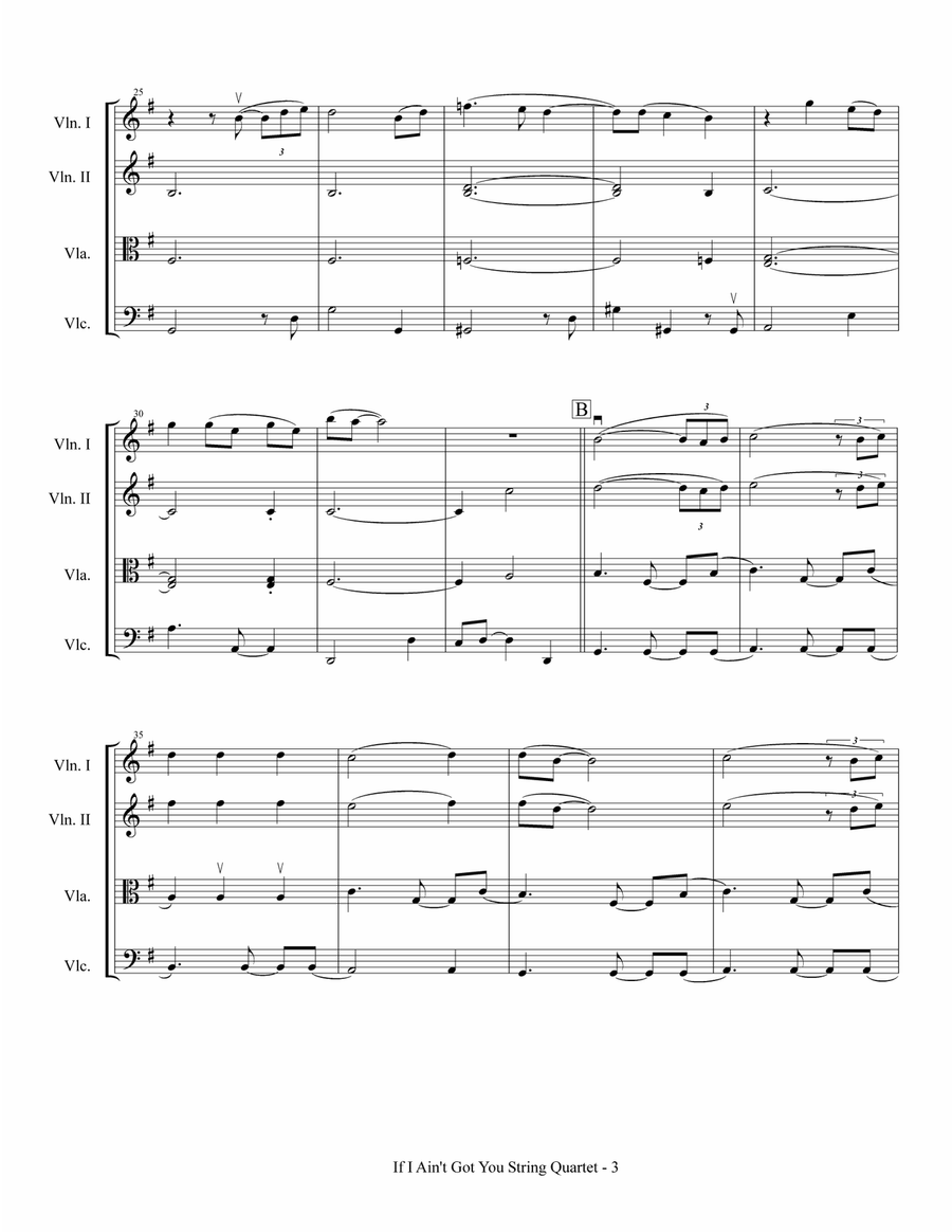 If I Ain't Got You String Quartet scores gallery preview page 4