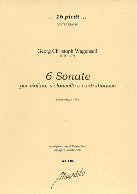 6 Sonate a Violino, Violoncello e Contrabbasso