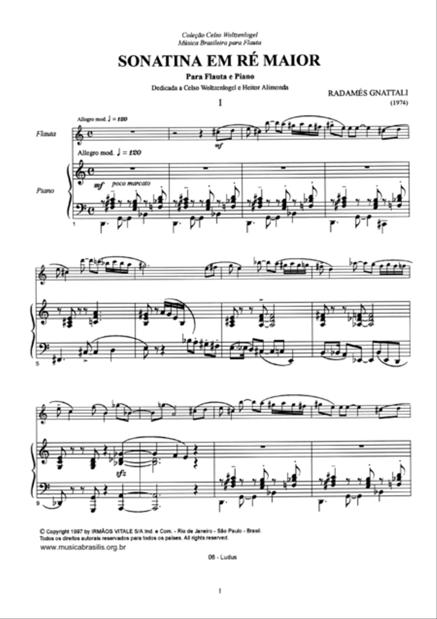 Sonatina em re maior Woodwind Duet scores gallery preview page 3