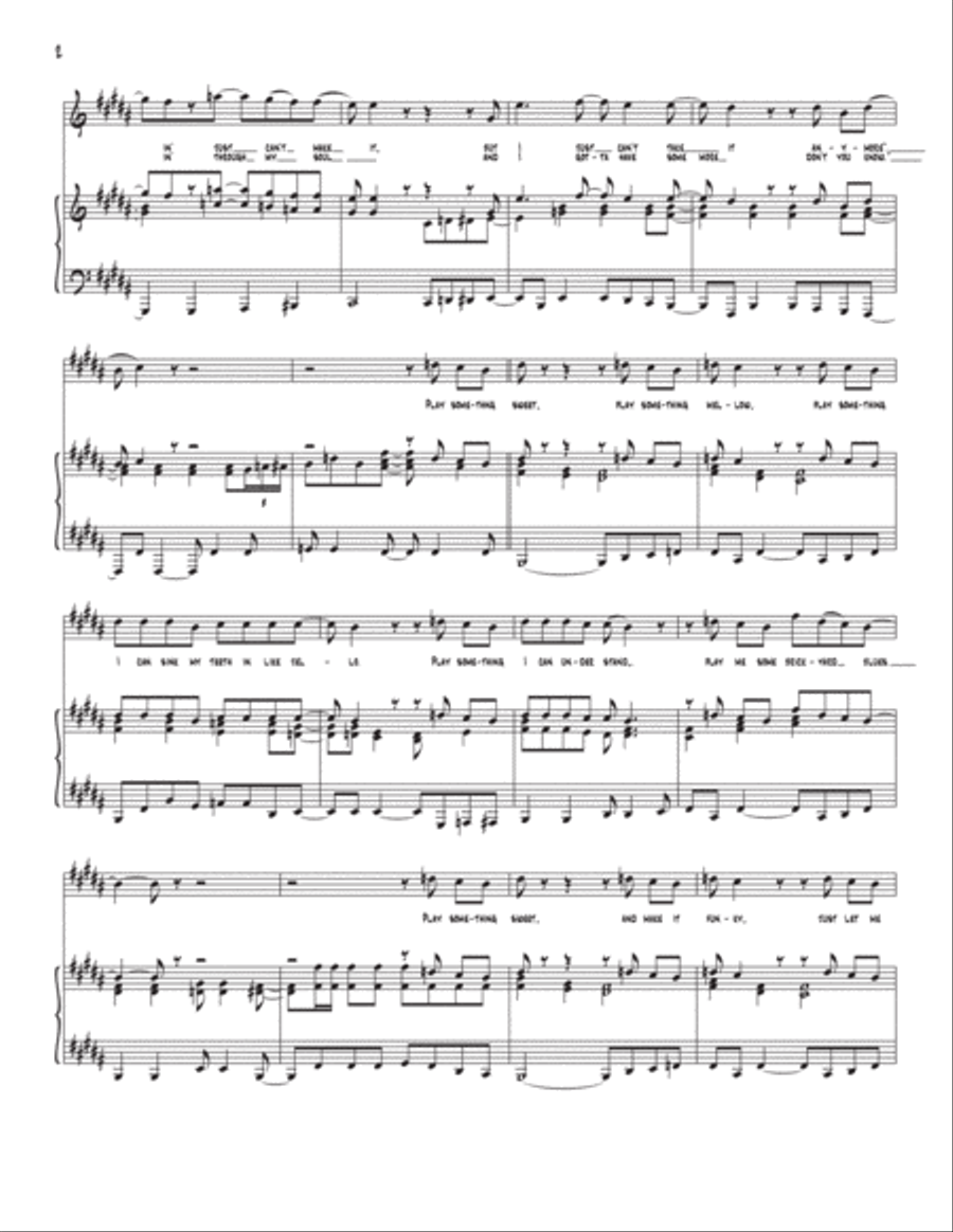Play Something Sweet (brickyard Blues) Voice scores gallery preview page 2