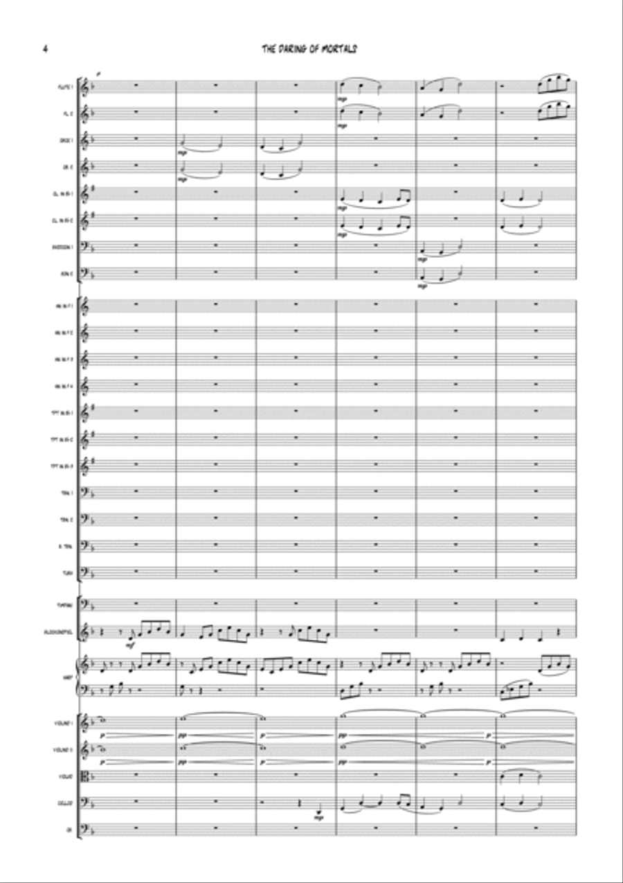 The Daring of Mortals The Daring of Mortals Full Orchestra scores gallery preview page 4