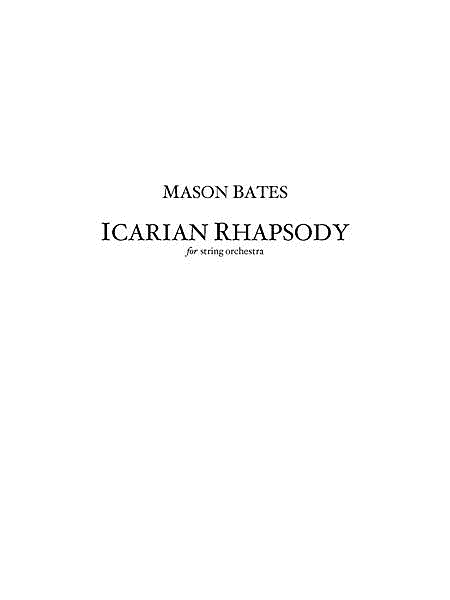 Icarian Rhapsody (score)