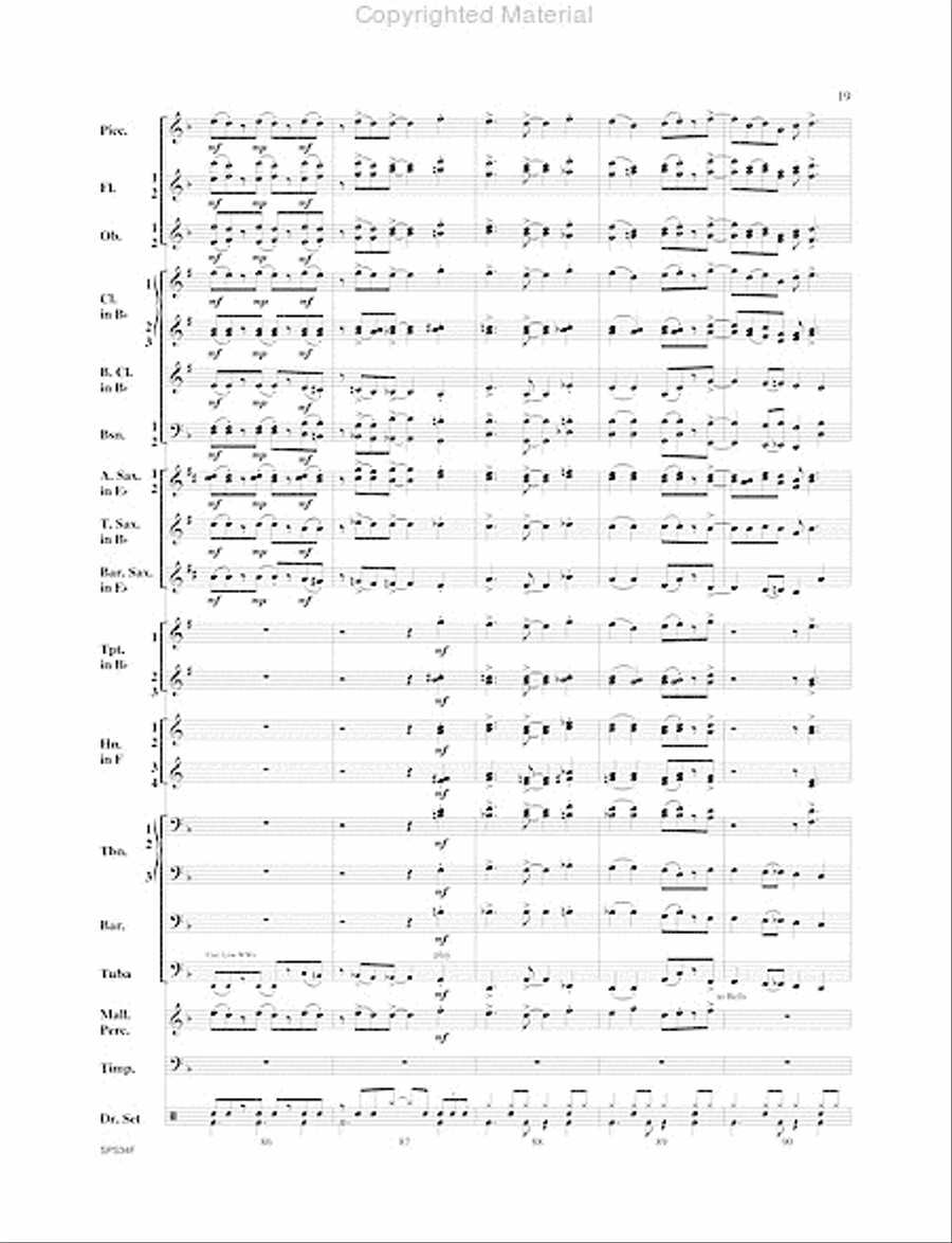 Chicago (That Toddlin' Town) Concert Band scores gallery preview page 20