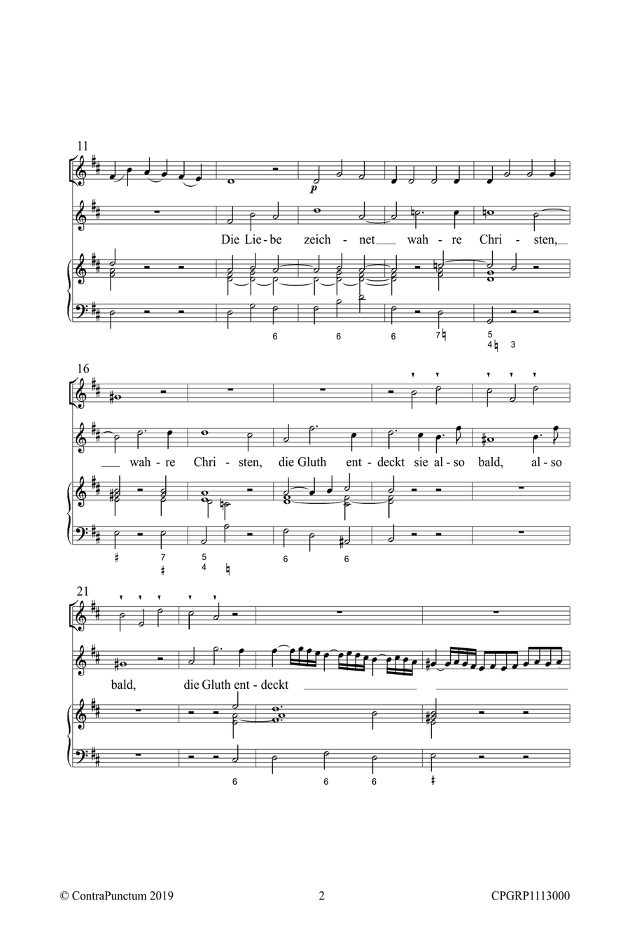Graupner Christoph Cantata Die Liebe zeichnet wahre Christen GWV 1113/20 Small Ensemble scores gallery preview page 5