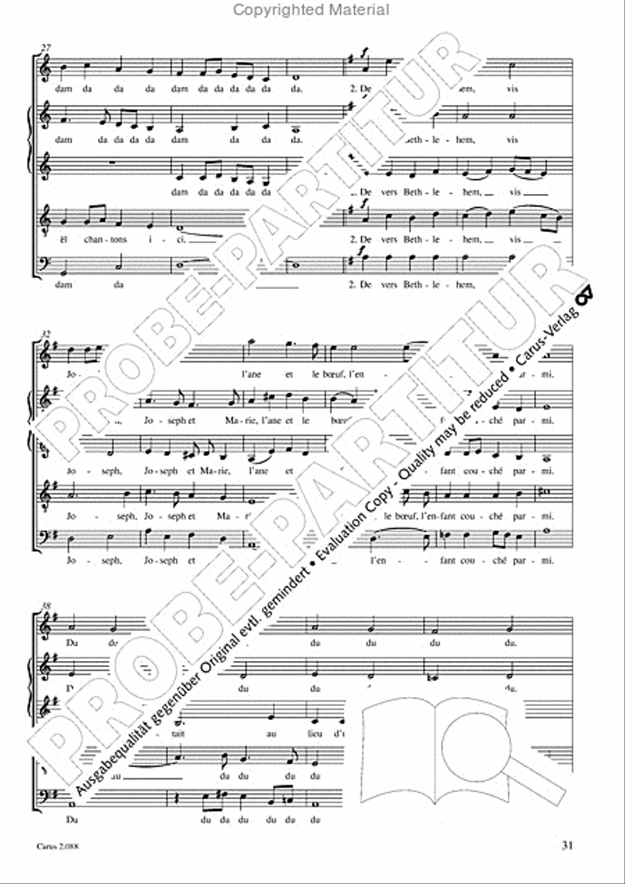 Calmus Christmas Carols Choir scores gallery preview page 32