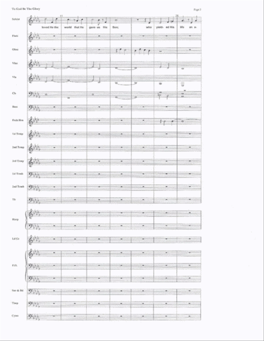 To God be the Glory To God be the Glory Percussion Ensemble scores gallery preview page 3