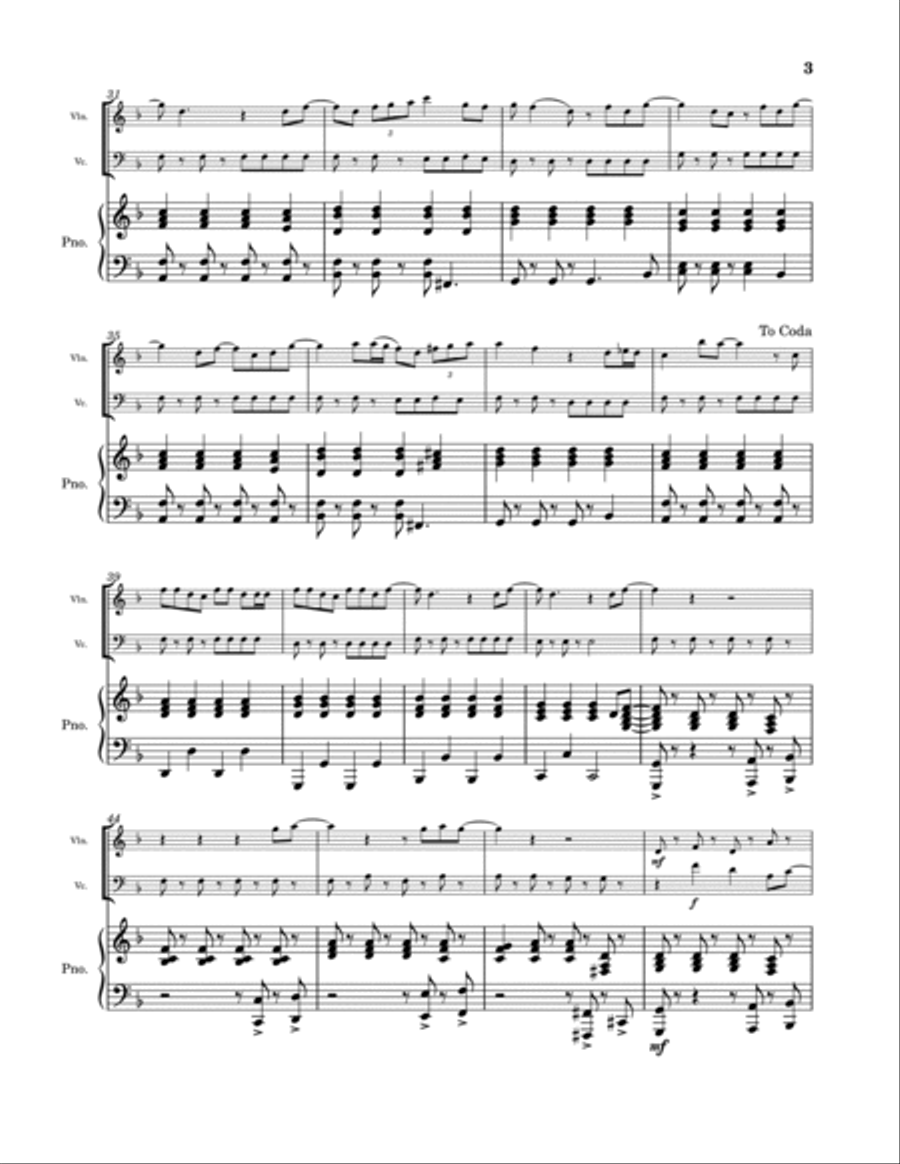 Love Song Piano Trio scores gallery preview page 3