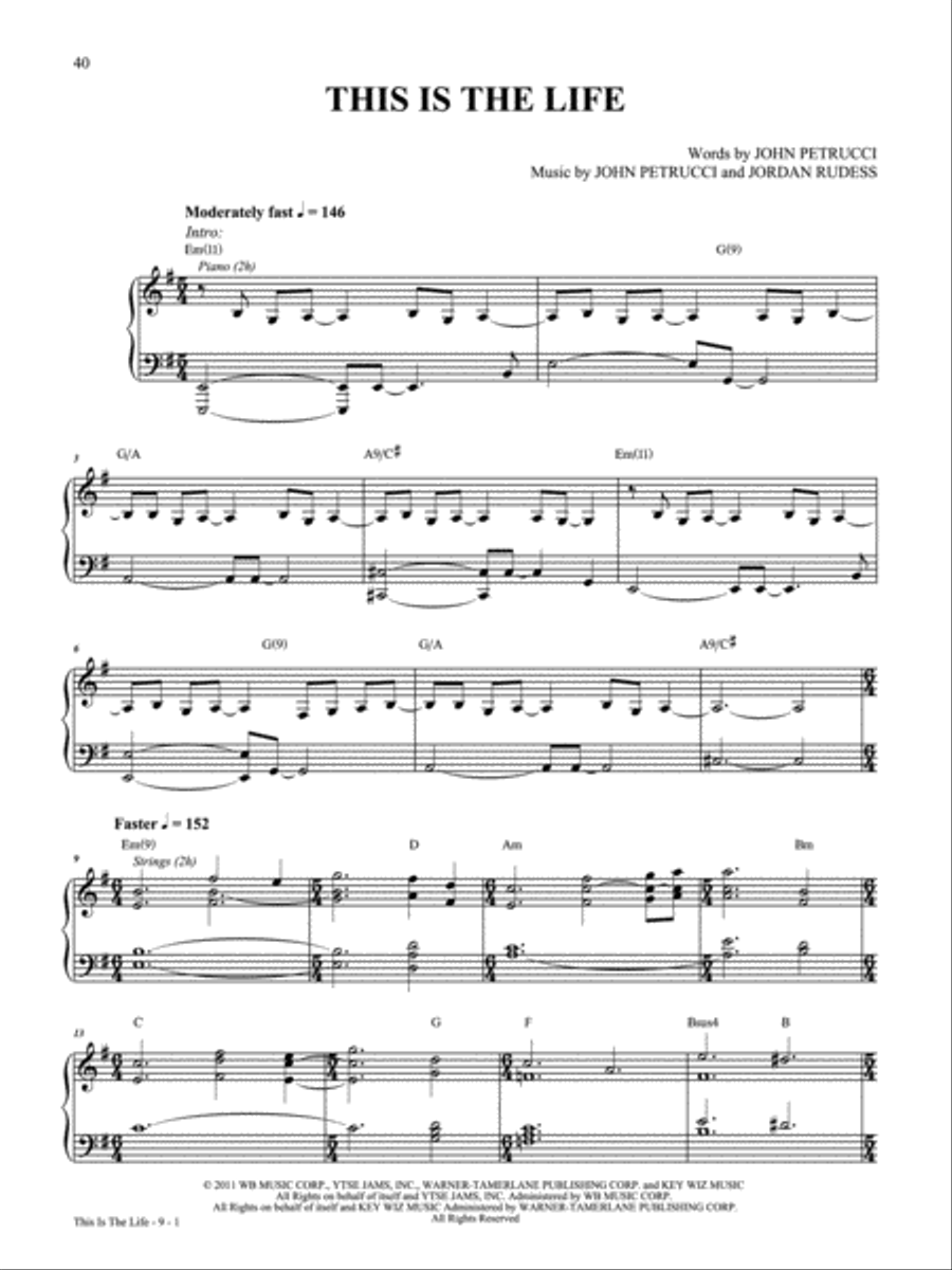 This is the Life Piano, Vocal, Guitar scores gallery preview page 1