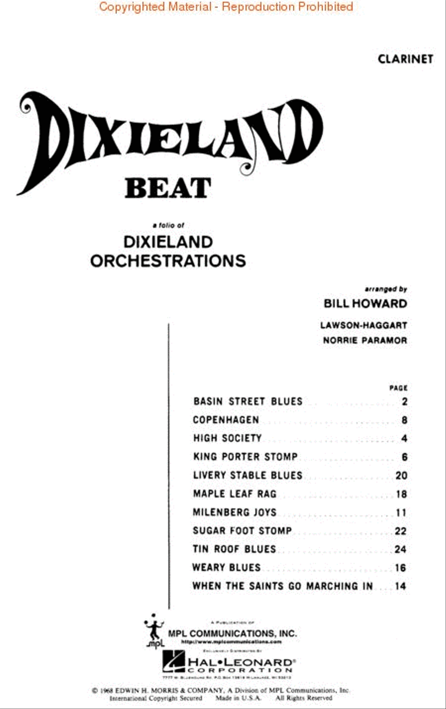 Dixieland Beat No. 1 - Clarinet Jazz Ensemble scores gallery preview page 2