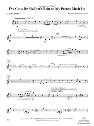 I’ve Gotta Be Me / Don’t Rain on My Parade Mash-Up: 1st B-flat Clarinet