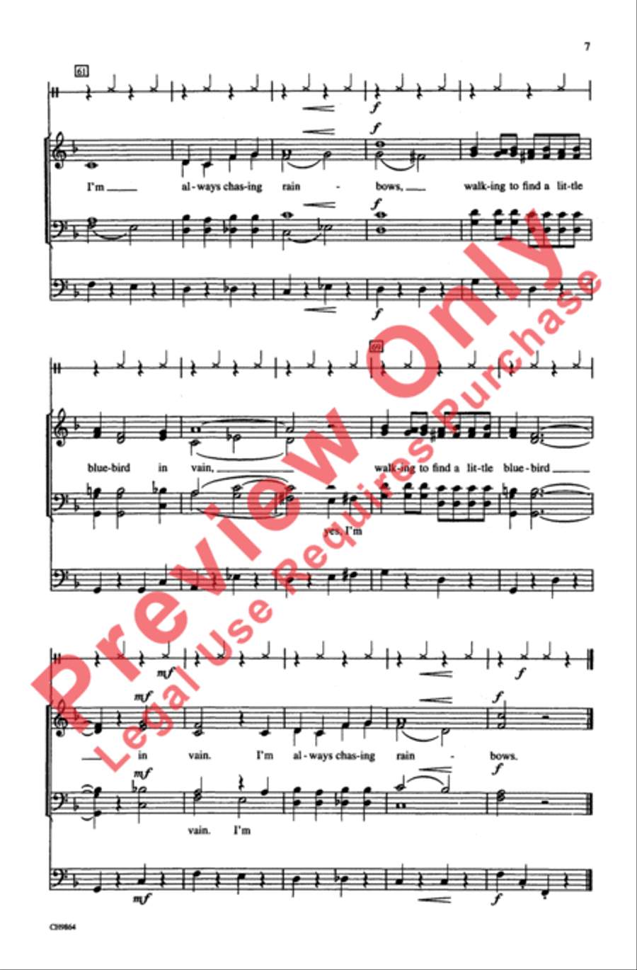 I'm Always Chasing Rainbows 4-Part scores gallery preview page 7