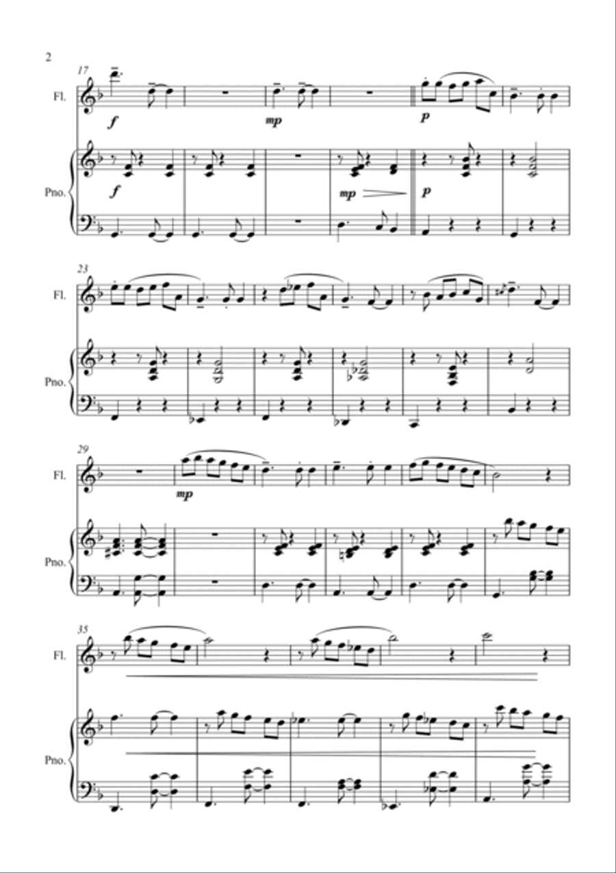 Jazz Waltz Woodwind Duet scores gallery preview page 2
