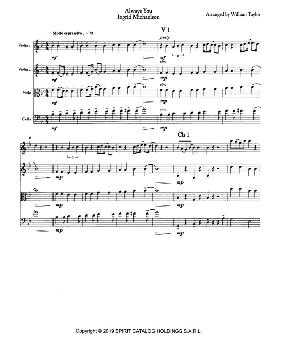 Always You String Trio scores gallery preview page 1