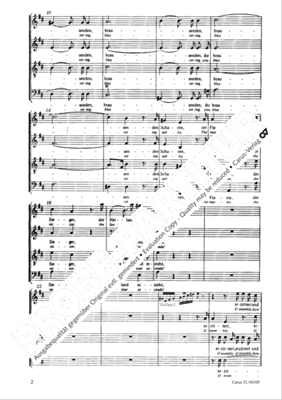 O tremble bow down now (Erzittert und fallet) 4-Part scores gallery preview page 3