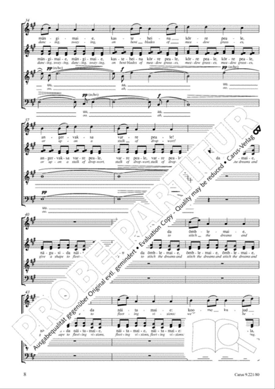 Veljo Tormis: Three soongs from the Epos (Kalevipoeg) Choir scores gallery preview page 9