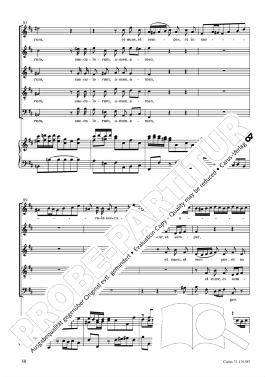 Gloria in excelsis Deo SSATB scores gallery preview page 39