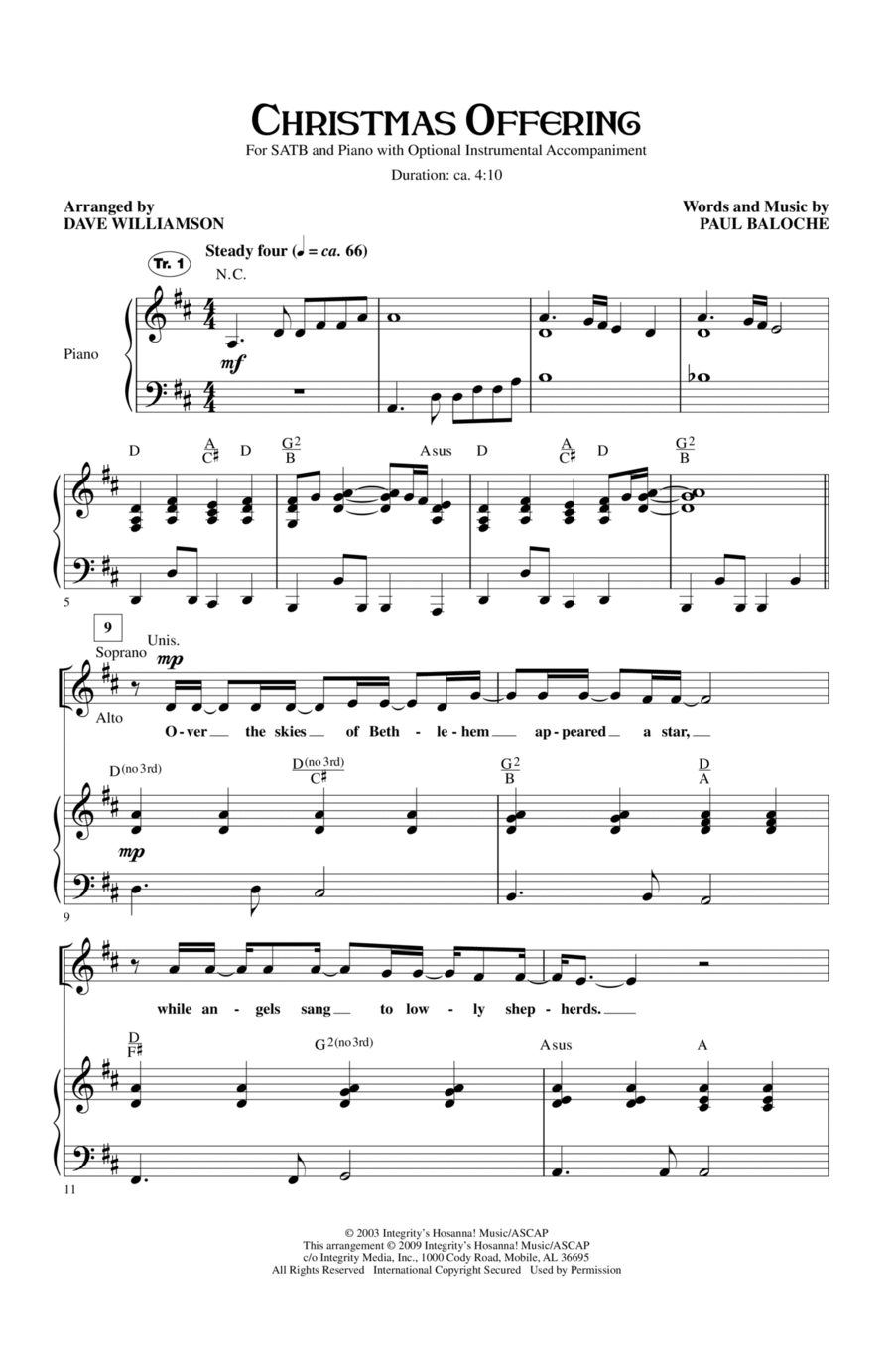 Christmas Offering Christmas Offering 4-Part scores gallery preview page 1
