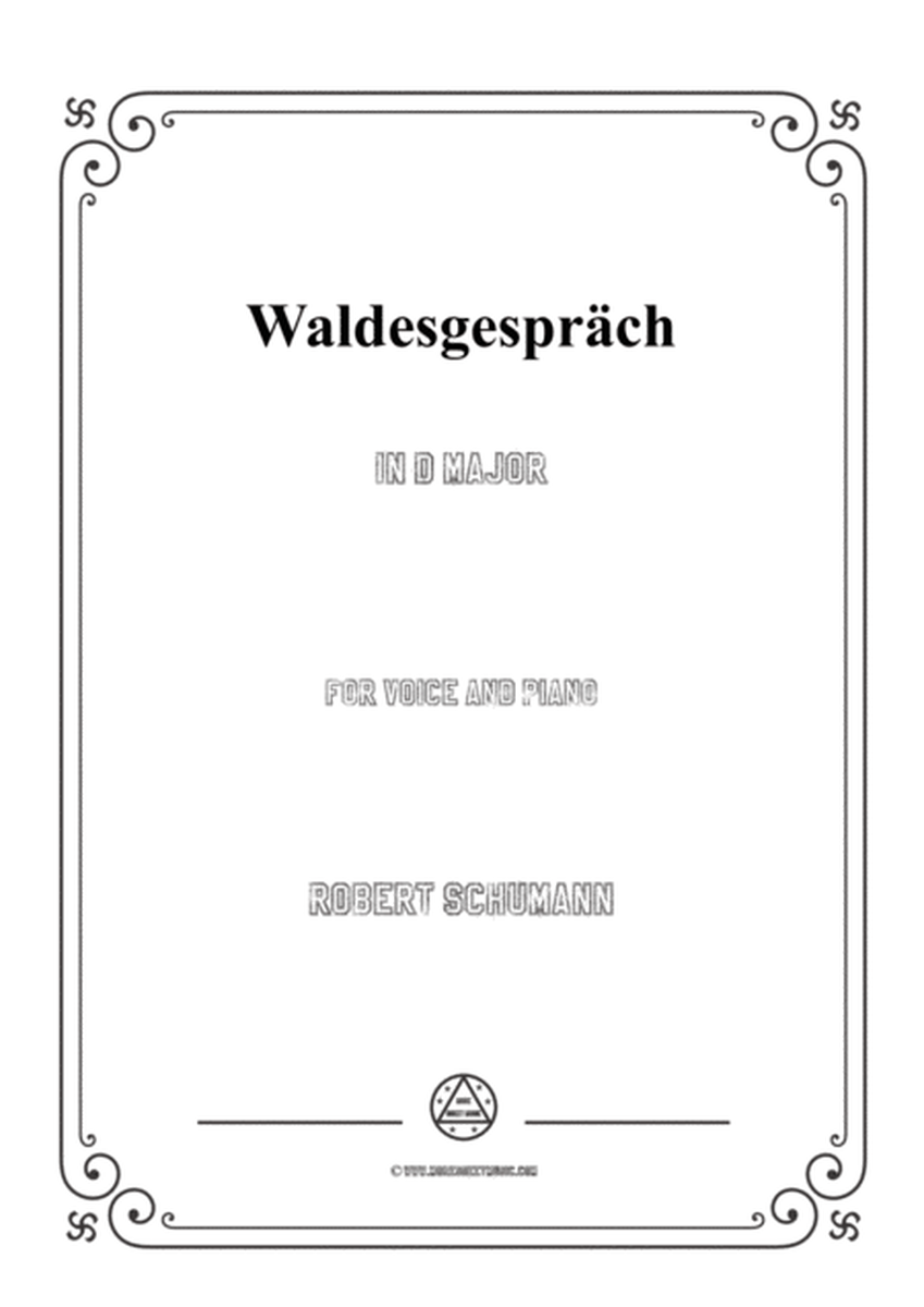 Schumann-Waldesgespräch in D Major,for Voice and Piano image number null